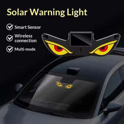 Solar Warning Light for Car – LED Eye Design with Smart Sensor & Wireless Multi-Mode Lighting